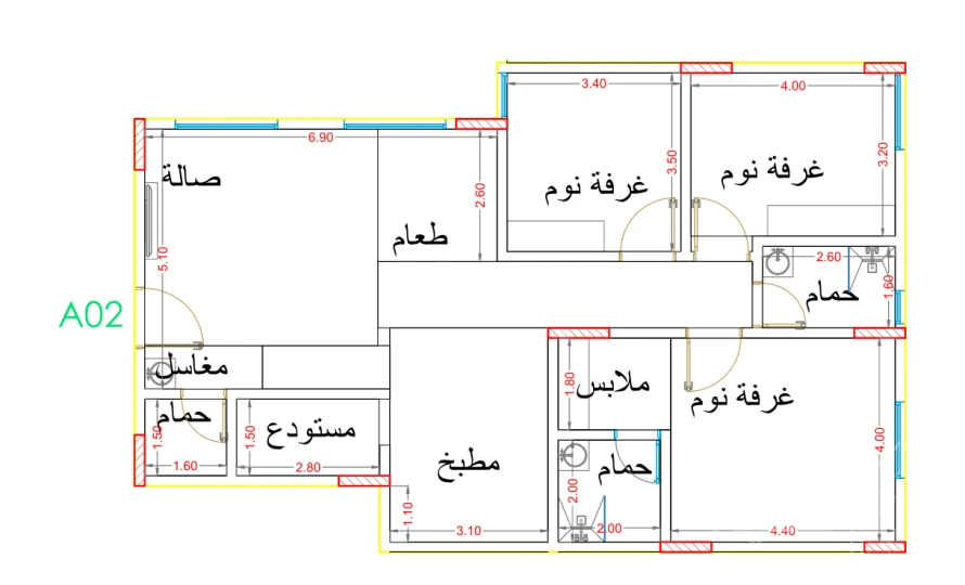 شقة 126 م²