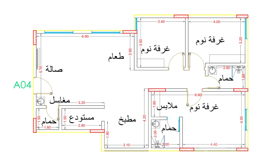 شقة 126 م²