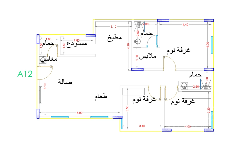 شقة 126 م²