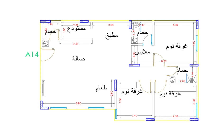 شقة 132 م²