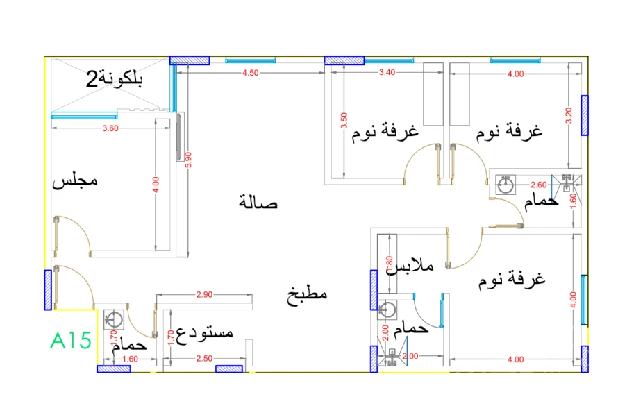 شقة 150 م²