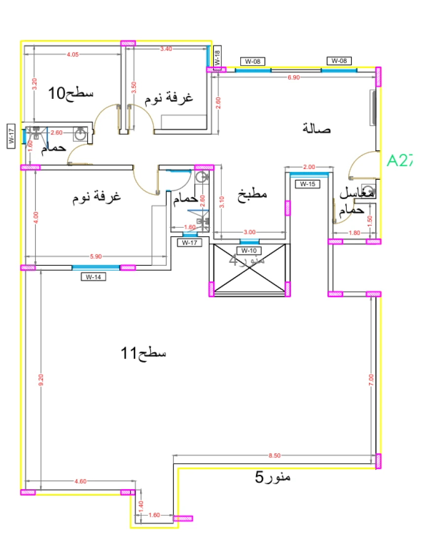 شقة 254 م²
