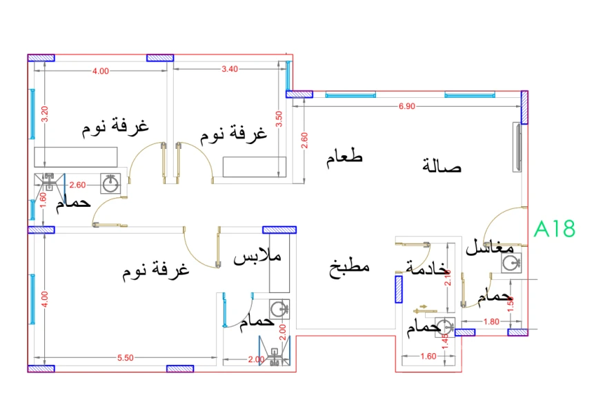 شقة 127 م²