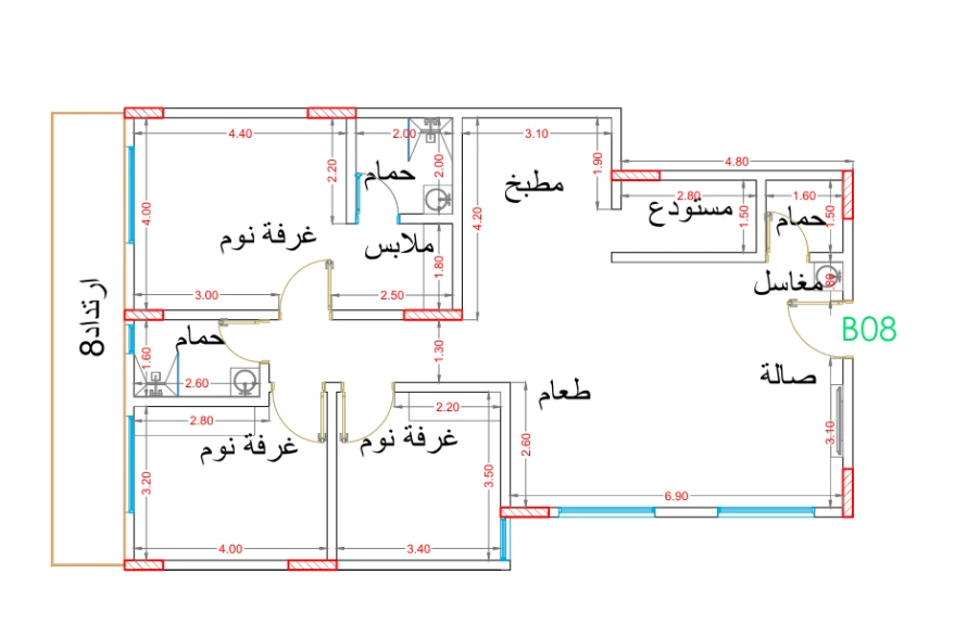 شقة 140 م²