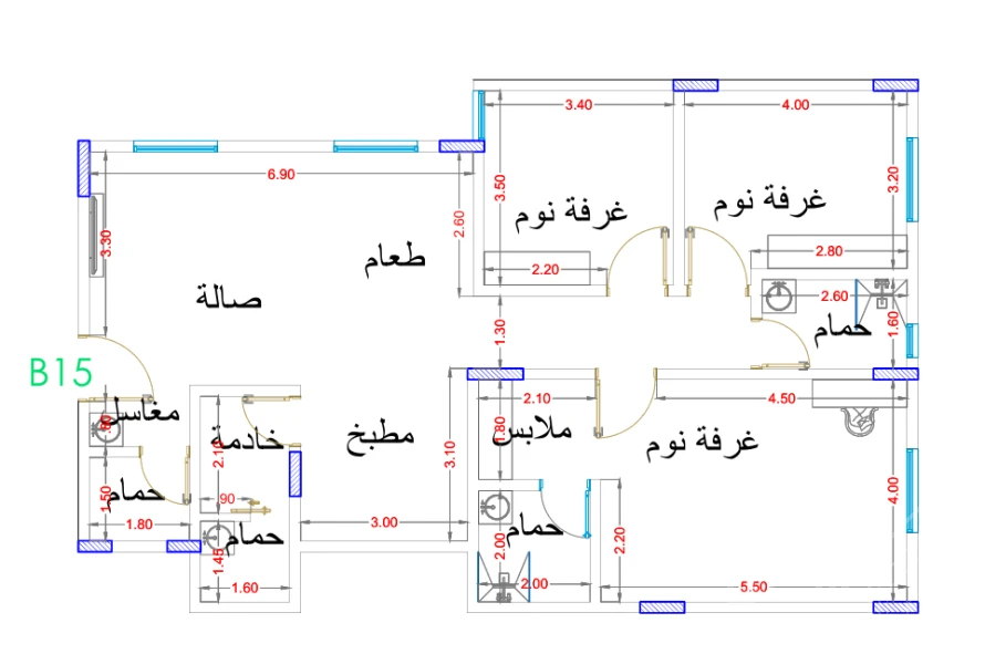 شقة 127 م²