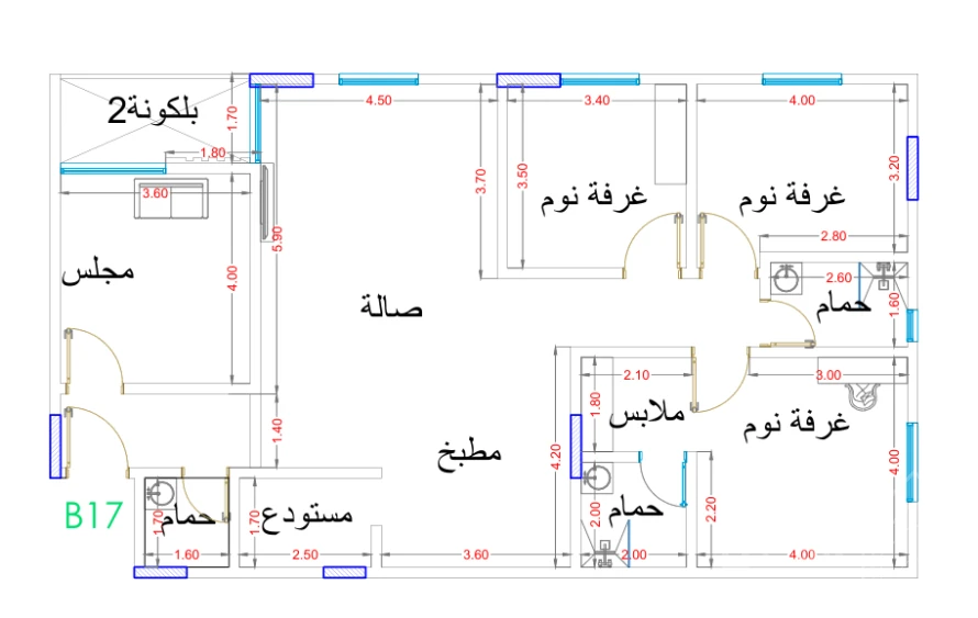 شقة 150 م²