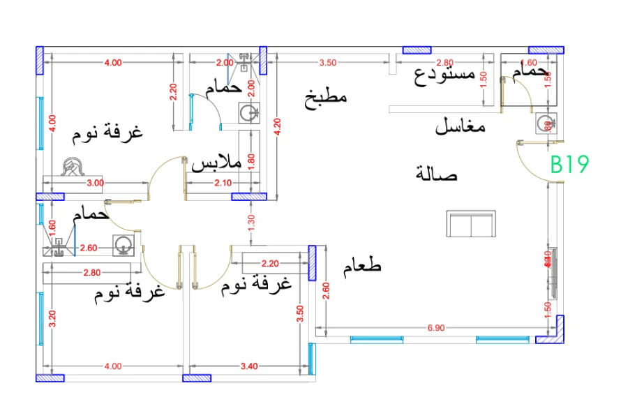 شقة 132 م²