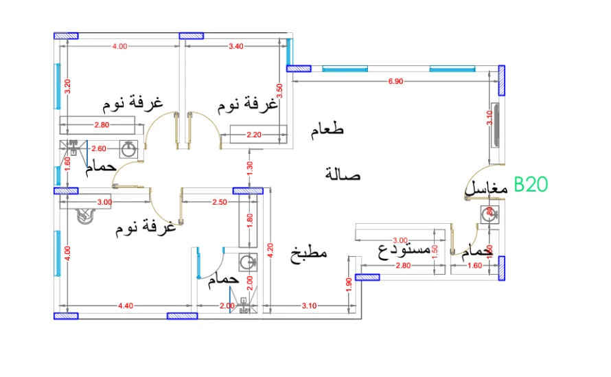شقة 126 م²